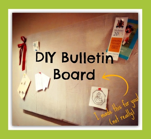 DIY bulletin board
